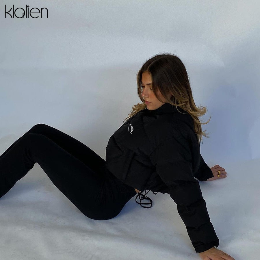 KLALIEN Women Winter Thicken Wadded Jacket
