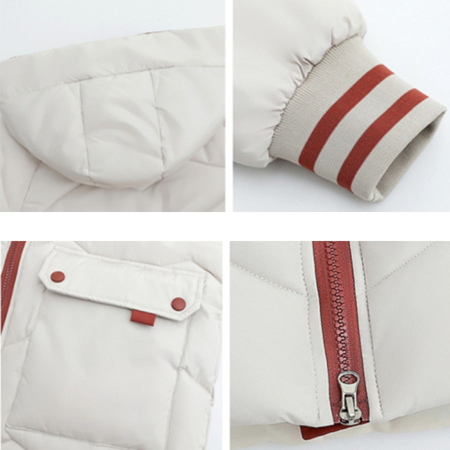 Oversized 4XL Hooded Mid-length Cotton Padded Coat Women Loose Warm Thicken Parka Fluffy Overcoat