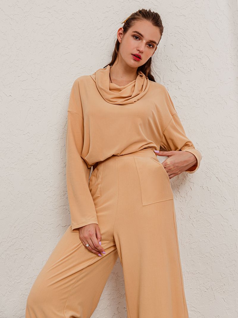 Simplee Elegant Solid long sleeve women two-piece jumpsuit Autumn winter pocket casual summer ladies fashion party jumpsuits