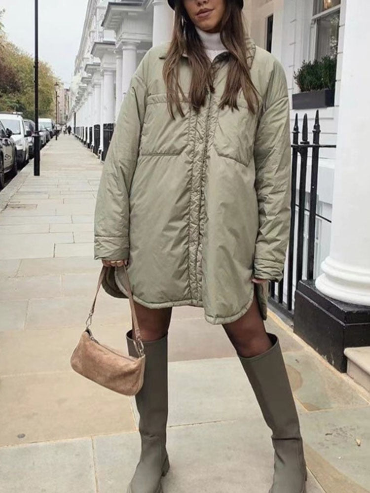 Women's Shirts Jackets Thin Parka Oversize Shirt
