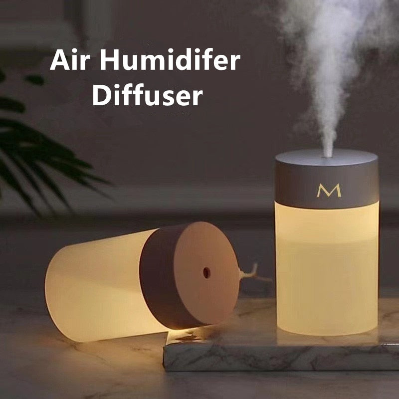 260ML Air Humidifier Ultrasonic Mini Aromatherapy Diffuser Portable Sprayer USB Essential Oil Atomizer LED Lamp for Home Car
