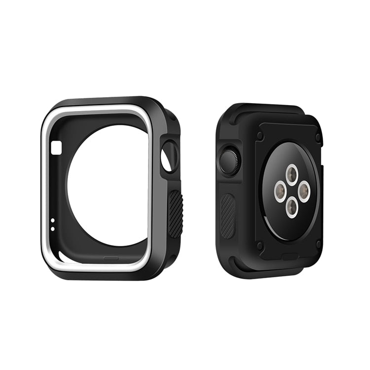 Soft cover For Apple Watch case 44mm 40mm 42mm 38mm protective silicone protector shell Accessories iwatch serie 6 5 4 3 SE 44mm