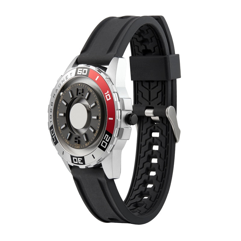 EUTOUR New innovative magnetic metal multi-function men's watch fashion sports quartz watch simple strap pilot