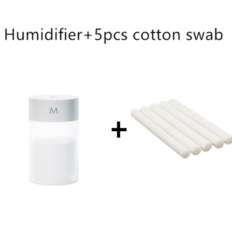 260ML Air Humidifier Ultrasonic Mini Aromatherapy Diffuser Portable Sprayer USB Essential Oil Atomizer LED Lamp for Home Car