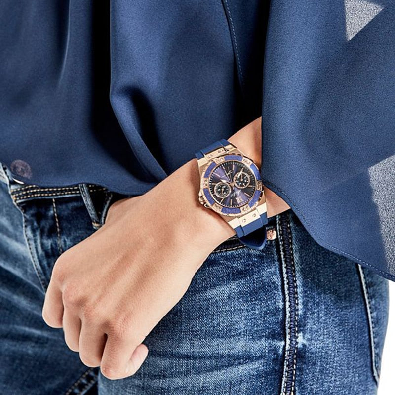 MISSFOX Watches Women Geneva Fashion Ladies Watch Luxury Diamond White Rubber Band Female Quartz Wristwatch Xfcs 2020 The New