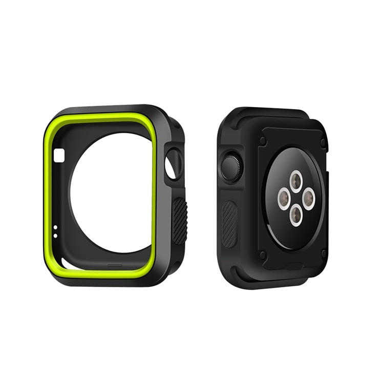 Soft cover For Apple Watch case 44mm 40mm 42mm 38mm protective silicone protector shell Accessories iwatch serie 6 5 4 3 SE 44mm
