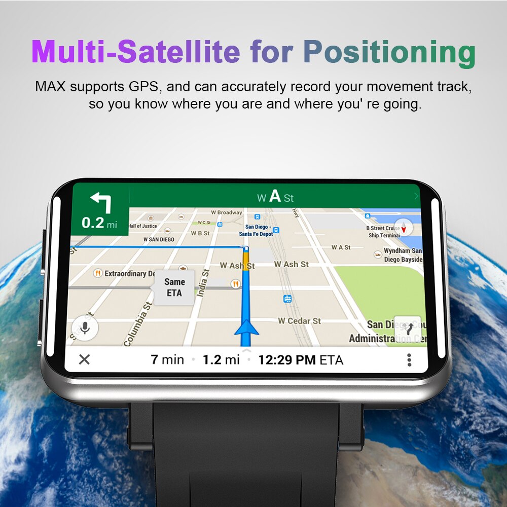 TICWRIS MAX 4G Smart Watch 3GB 32GB Face ID Camera 2880mAh GPS WIFI Waterproof Bluetooth Android Smartwatch Phone for Men Women