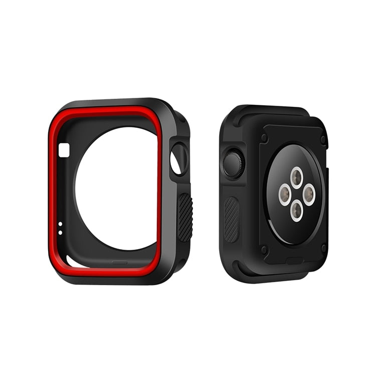 Soft cover For Apple Watch case 44mm 40mm 42mm 38mm protective silicone protector shell Accessories iwatch serie 6 5 4 3 SE 44mm