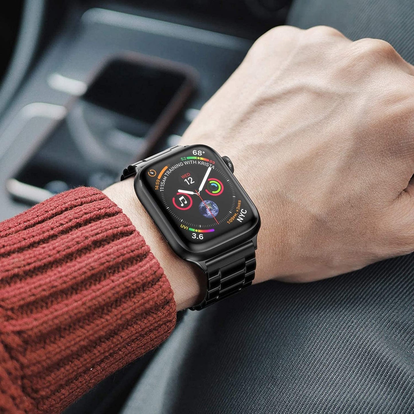 Steel strap For Apple Watch band 45mm 44mm 42mm 38mm 40mm 41mm Metal Sports Bracelet for iWatch Series 7 6 se 5 4 3 Accessories