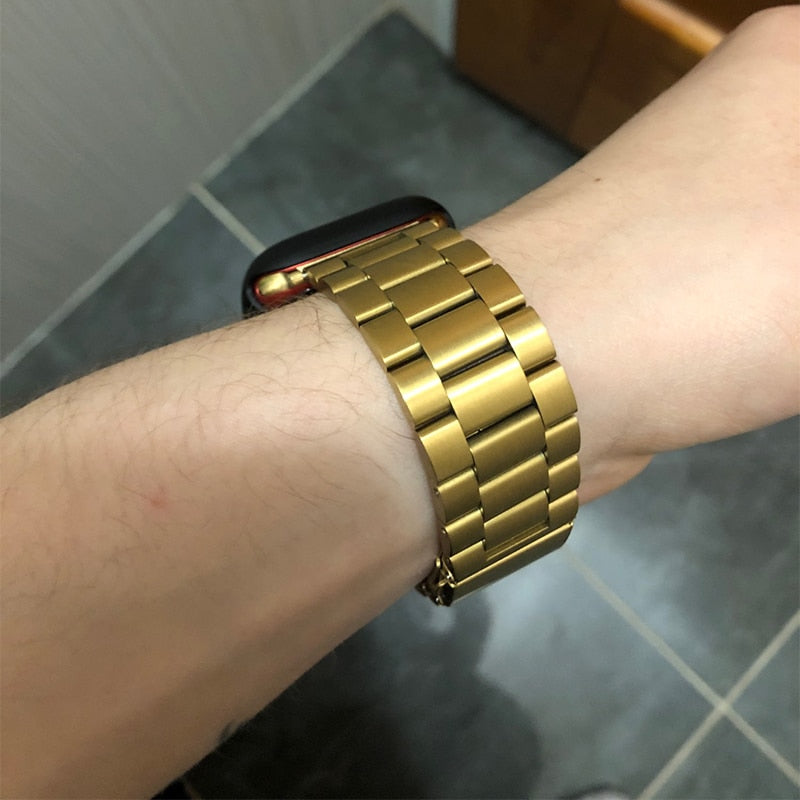 Steel strap For Apple Watch band 45mm 44mm 42mm 38mm 40mm 41mm Metal Sports Bracelet for iWatch Series 7 6 se 5 4 3 Accessories