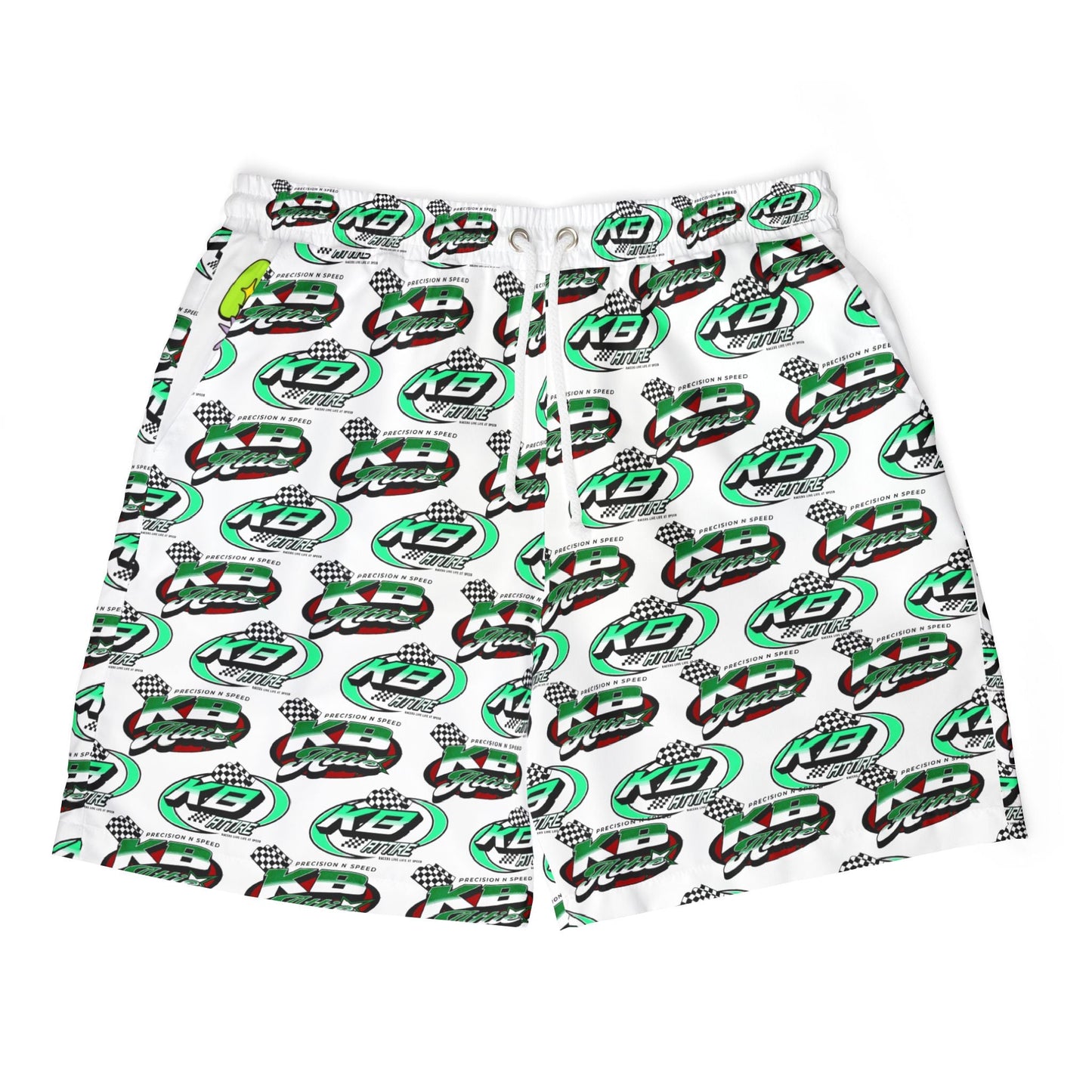 KB Attire All Over Logo Racing Swim Shorts