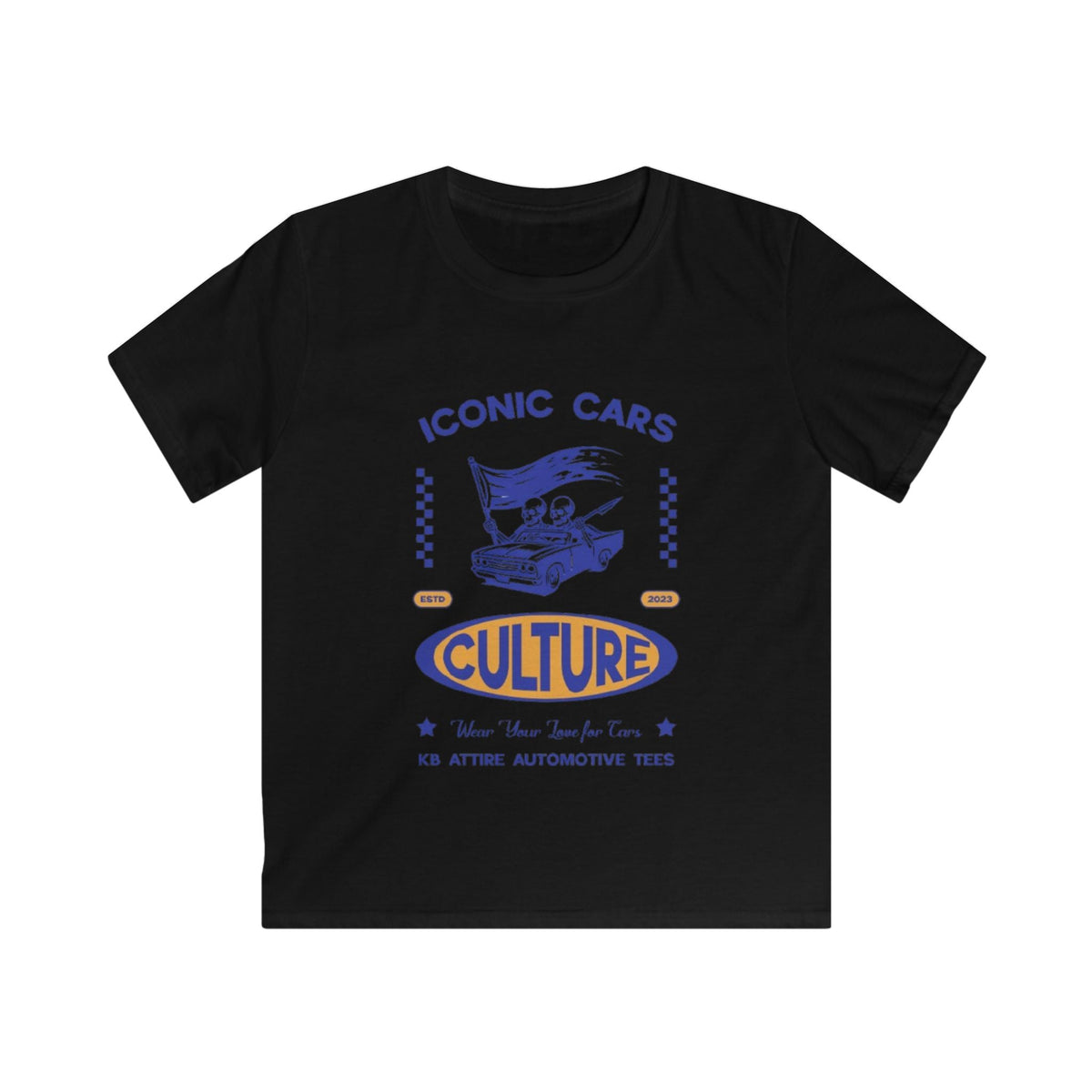 KB Attire Iconic Cars Kids Tee