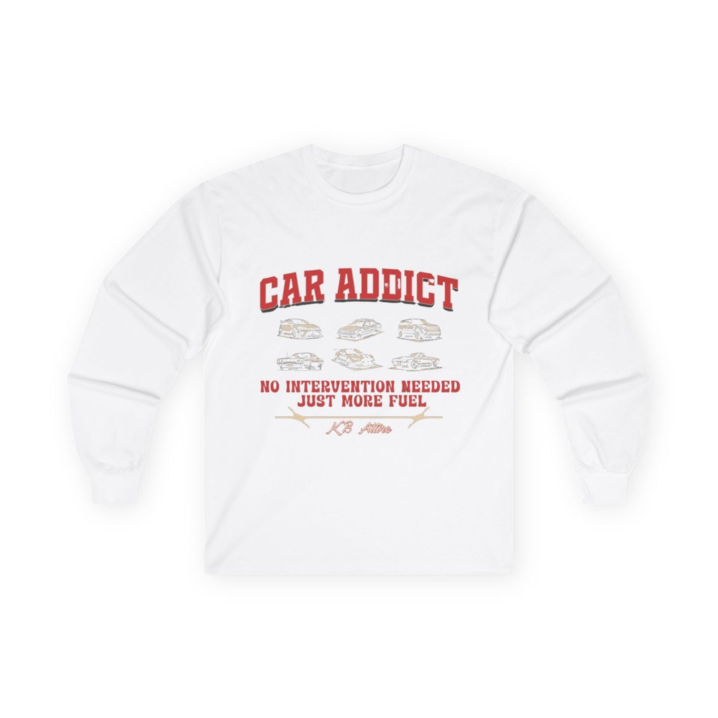 'Car Addict' Long Sleeve Tee
