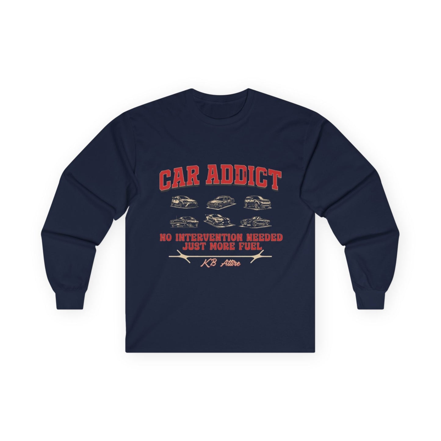 'Car Addict' Long Sleeve Tee