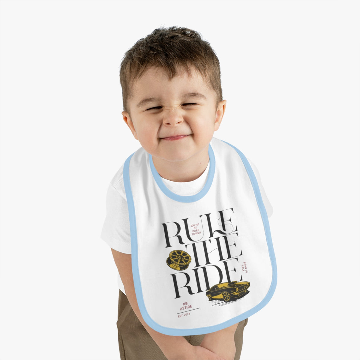 Rule The Ride Car Design Baby Bib