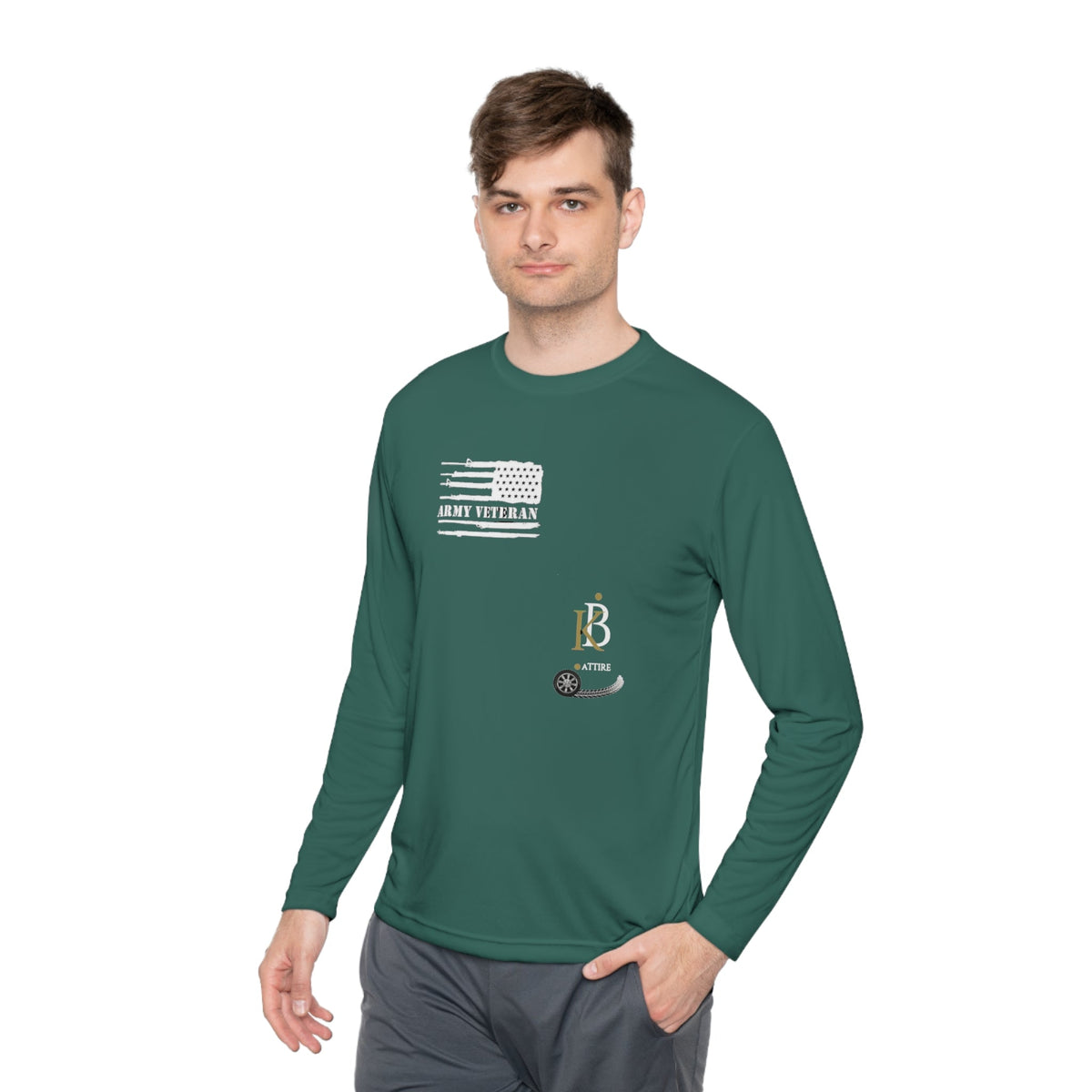 KB Attire Forest Green "Riding Deep" Unisex Lightweight Long Sleeve Tee