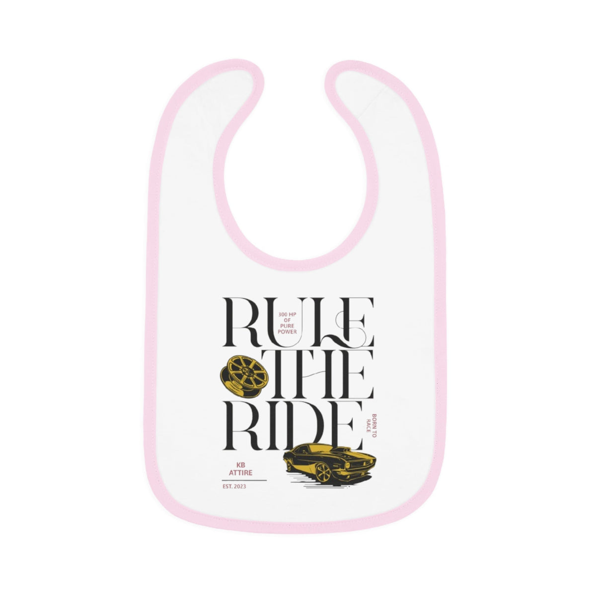 Rule The Ride Car Design Baby Bib