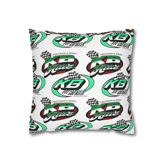 KB Attire All Over Logo Racing-Themed Square Pillowcase