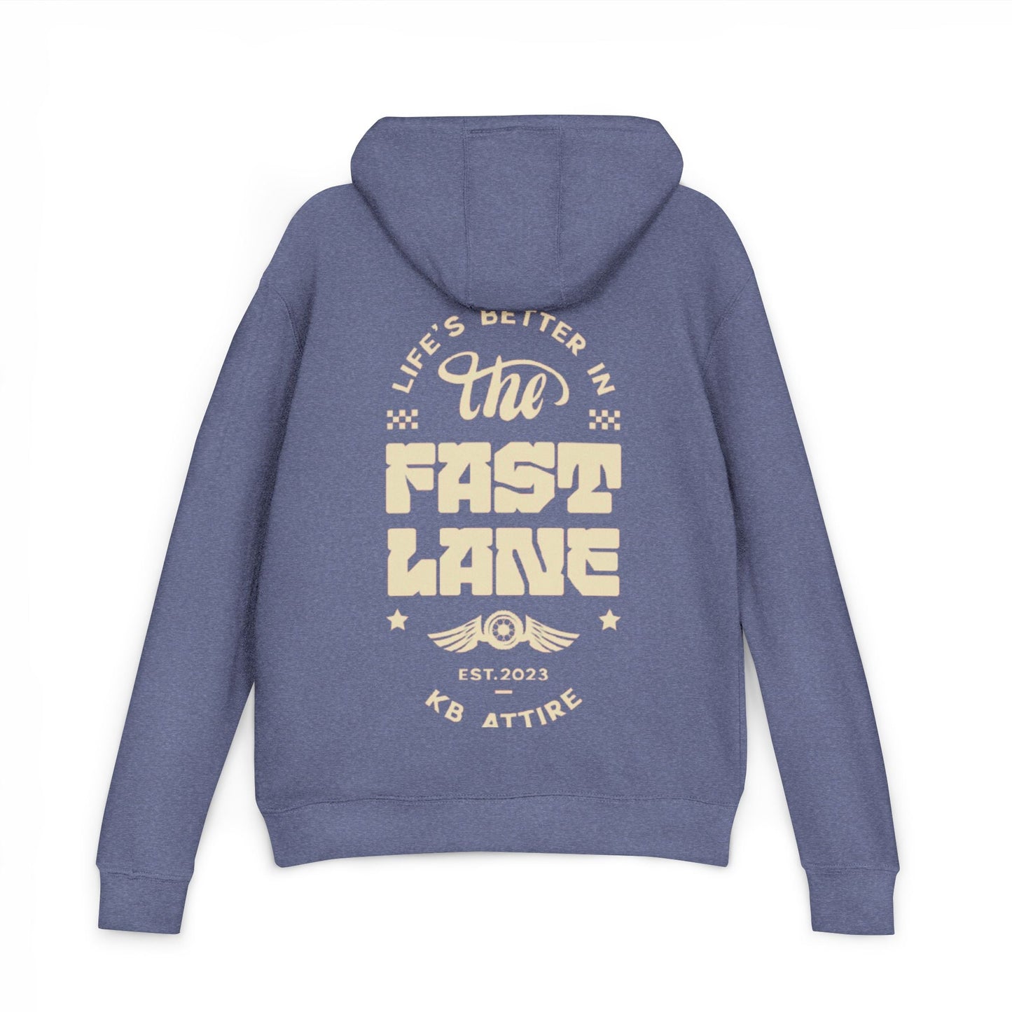 KB Attire French Terry Fast Lane Vintage Hoodie