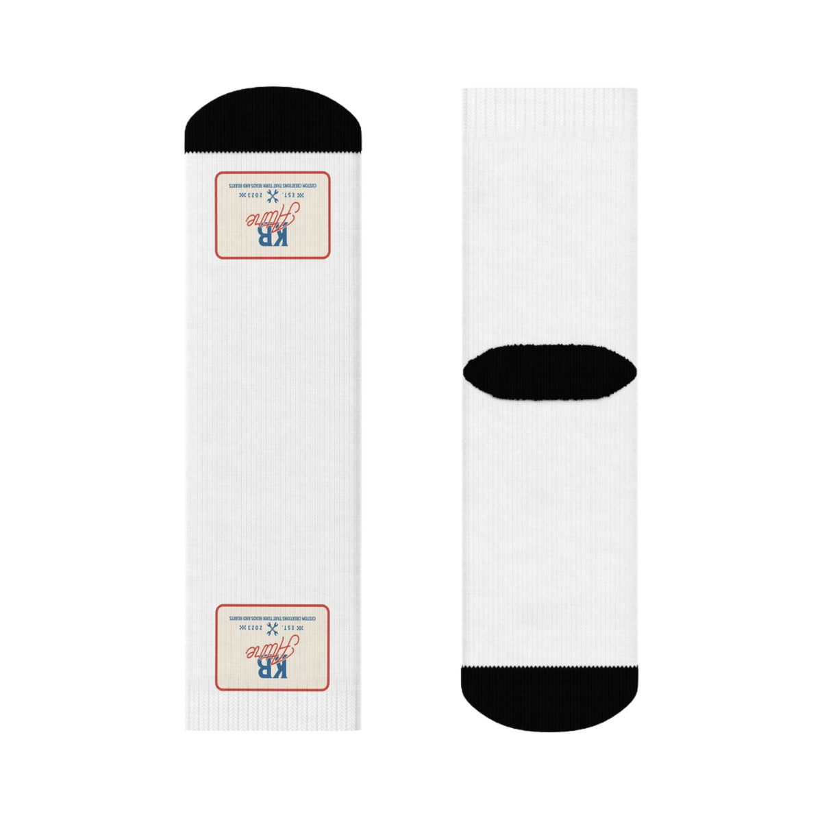 KB Attire 'The Patch' 3/4 Crew Socks