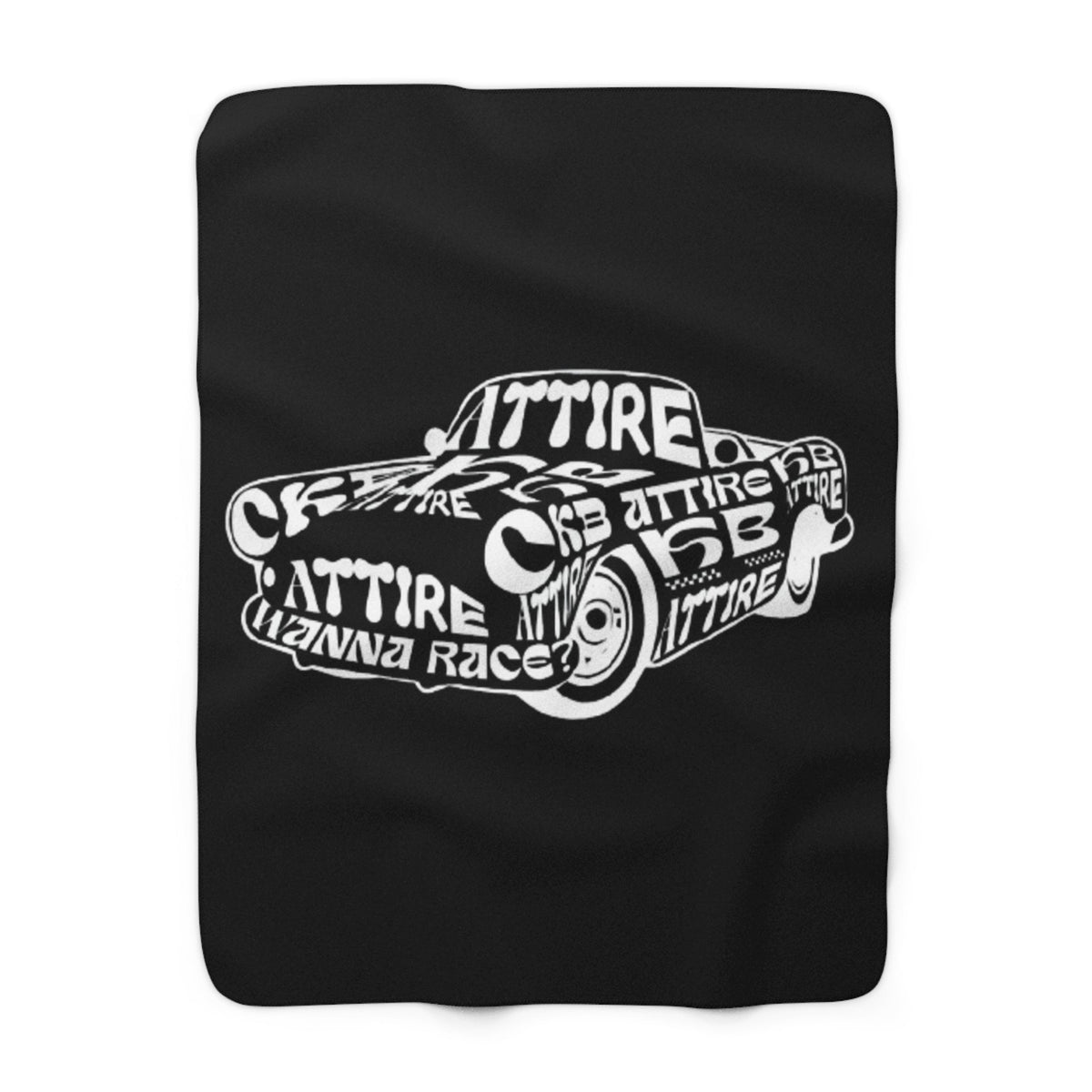 Cozy KB Attire Car Sherpa Blanket (Black)