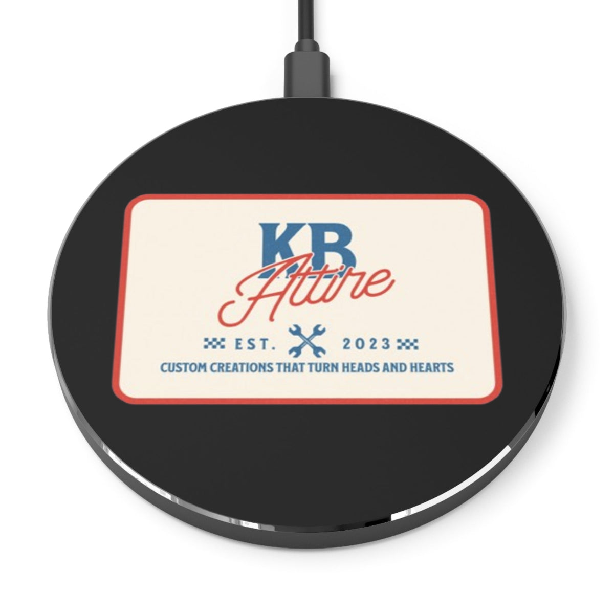 KB Attire "The Patch" Logo Wireless Charger (Black)