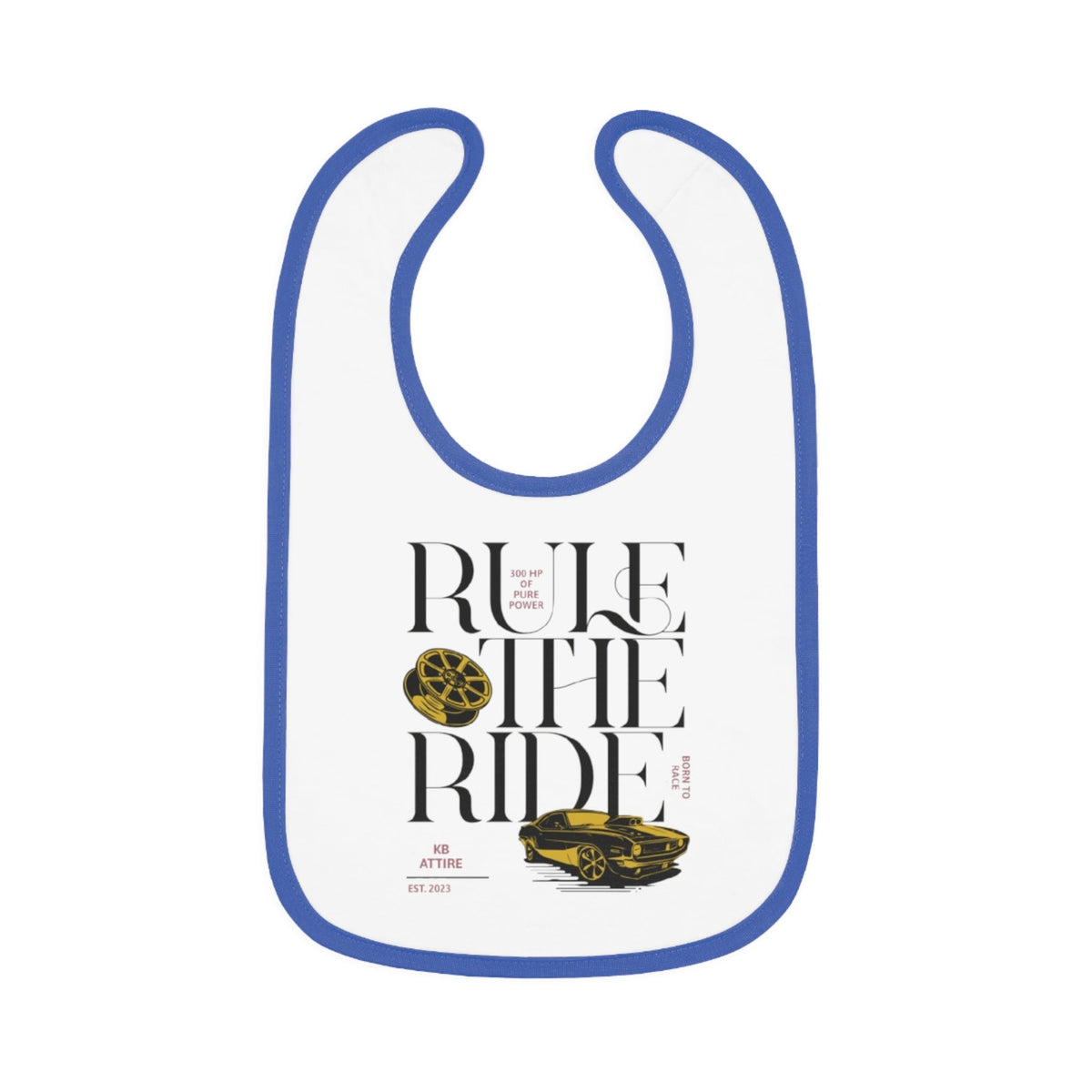 Rule The Ride Car Design Baby Bib