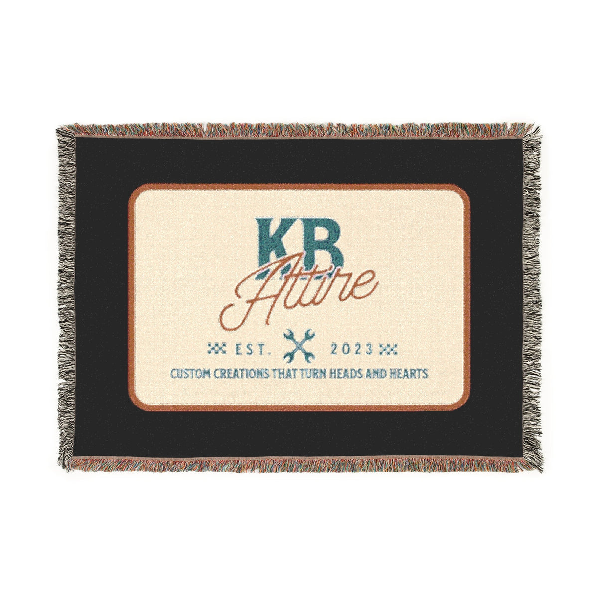 KB Attire "The Logo" Woven Blanket (Black)