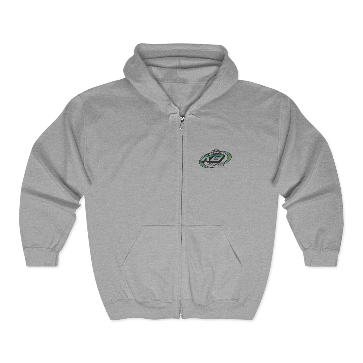 KB Attire Unisex Heavy Full Zip Hooded Sweatshirt