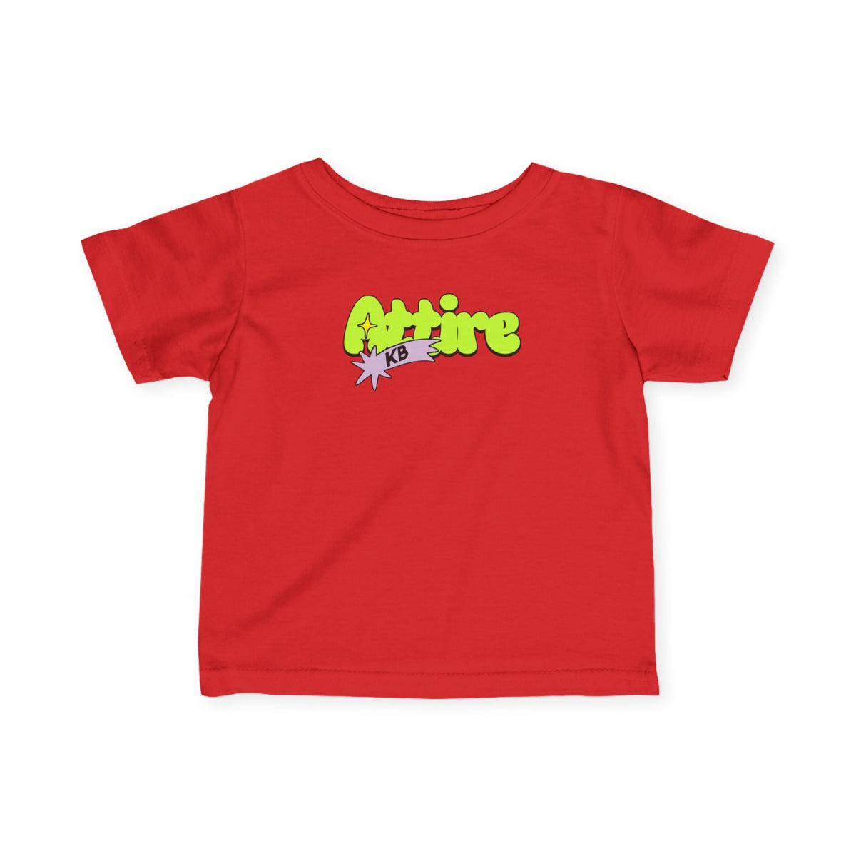 KB Attire Vibrant Infant Tee with "Cartoon" Logo