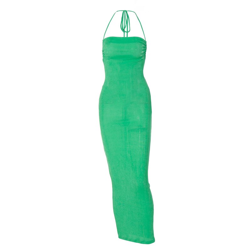 Backless Slim Cami Strap Long Dress