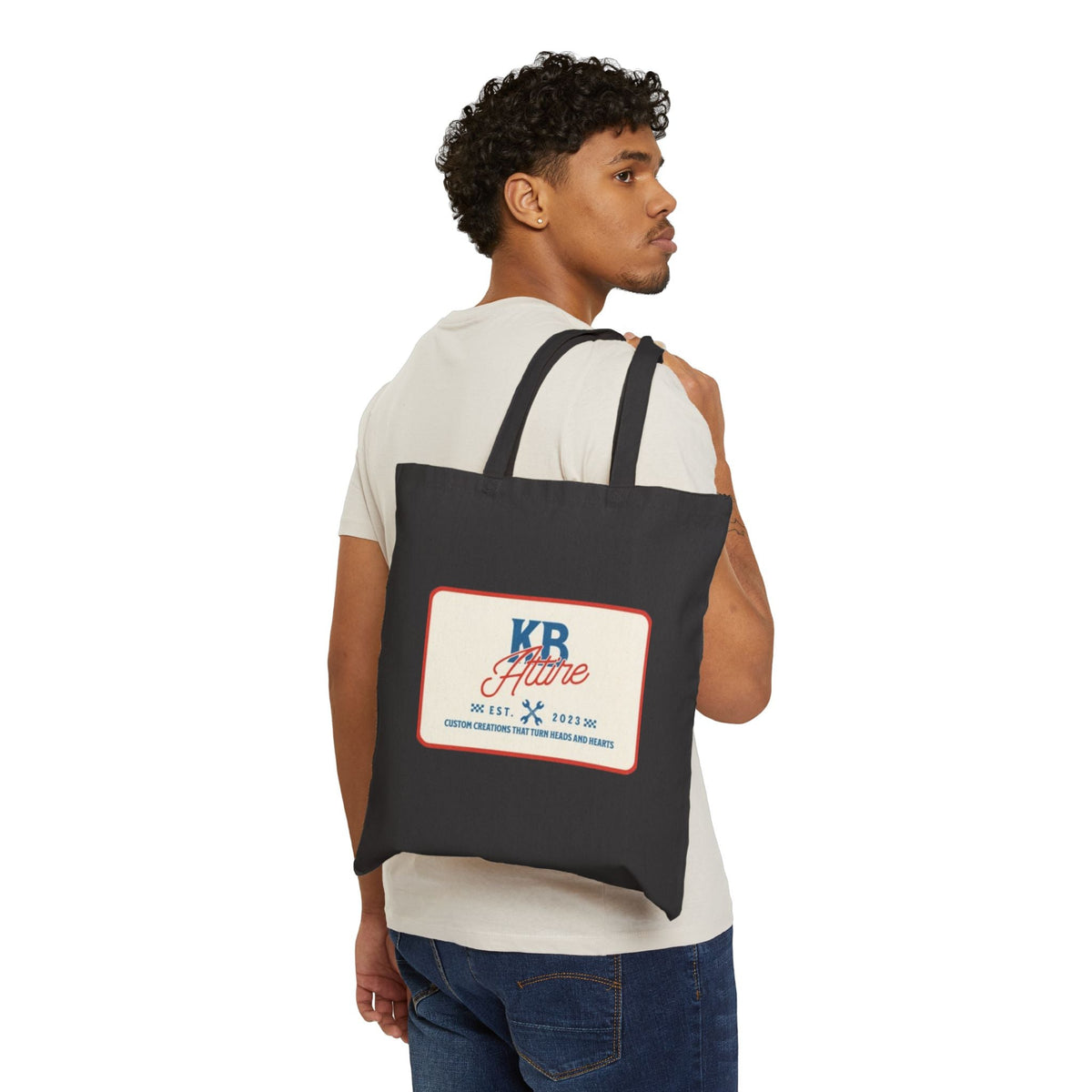 KB Attire 'Patch' Cotton Canvas Tote Bag