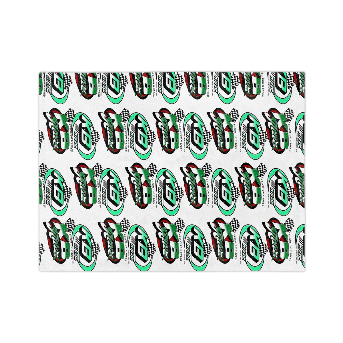 Racing-Themed All Over Logo Velveteen Blanket