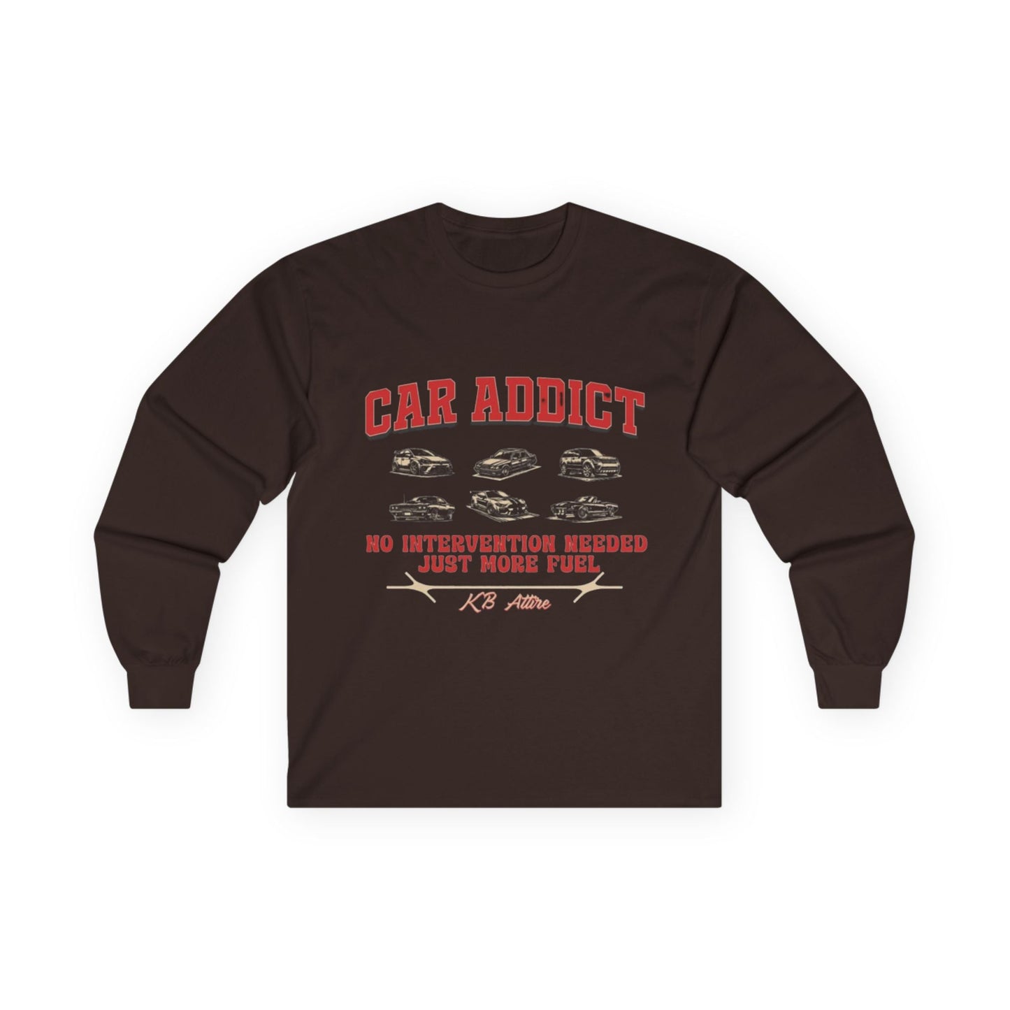 'Car Addict' Long Sleeve Tee