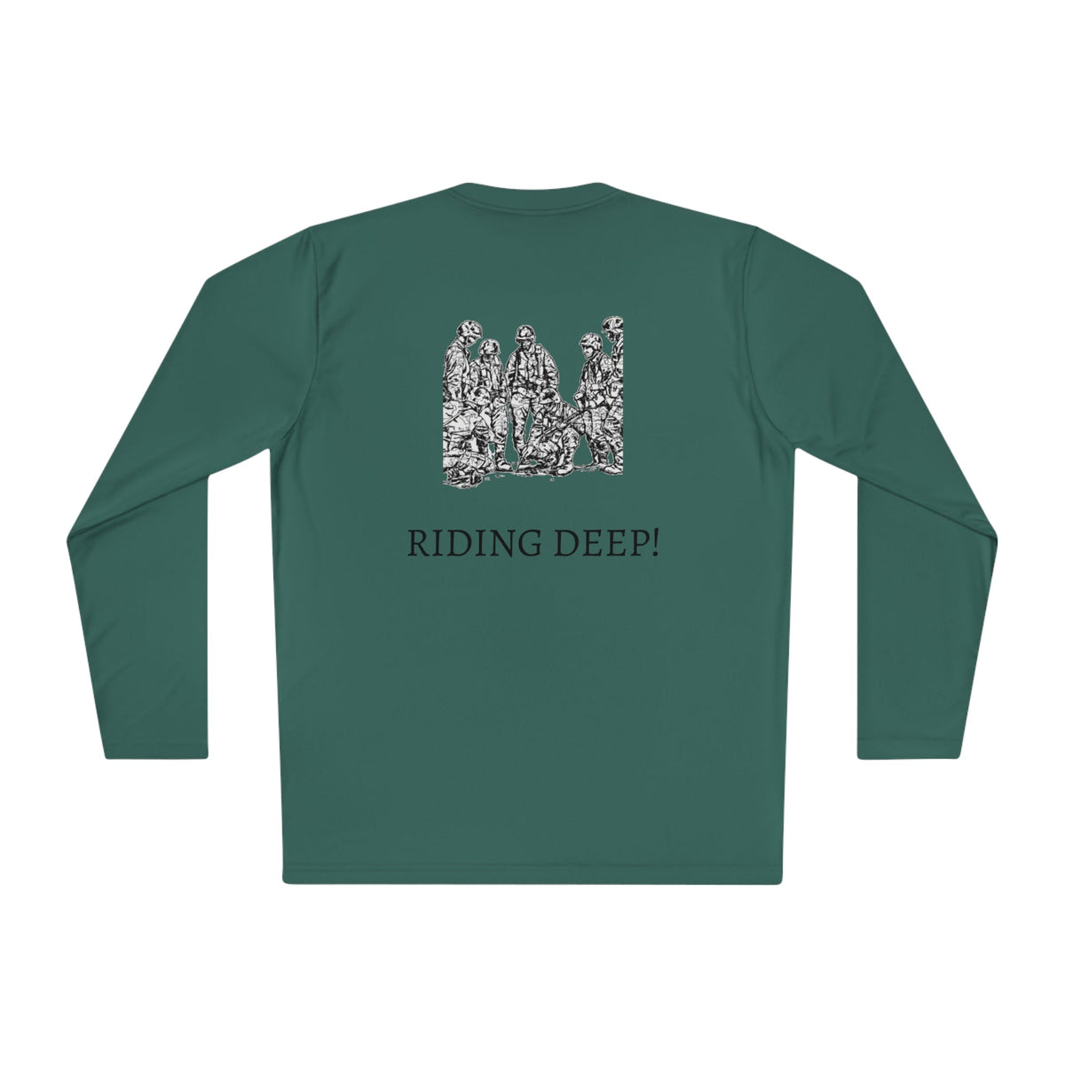 KB Attire Forest Green "Riding Deep" Unisex Lightweight Long Sleeve Tee