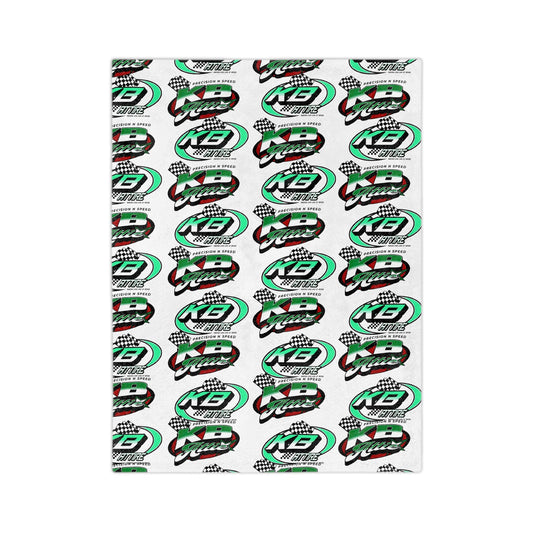 Racing-Themed All Over Logo Velveteen Blanket