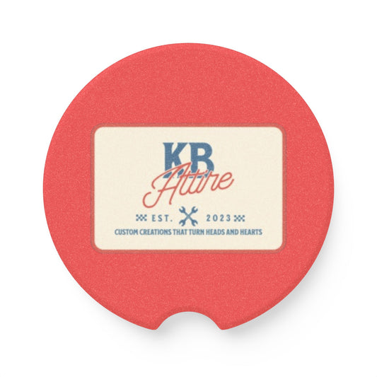 KB Attire "The Patch" Logo Car Coaster (Red)