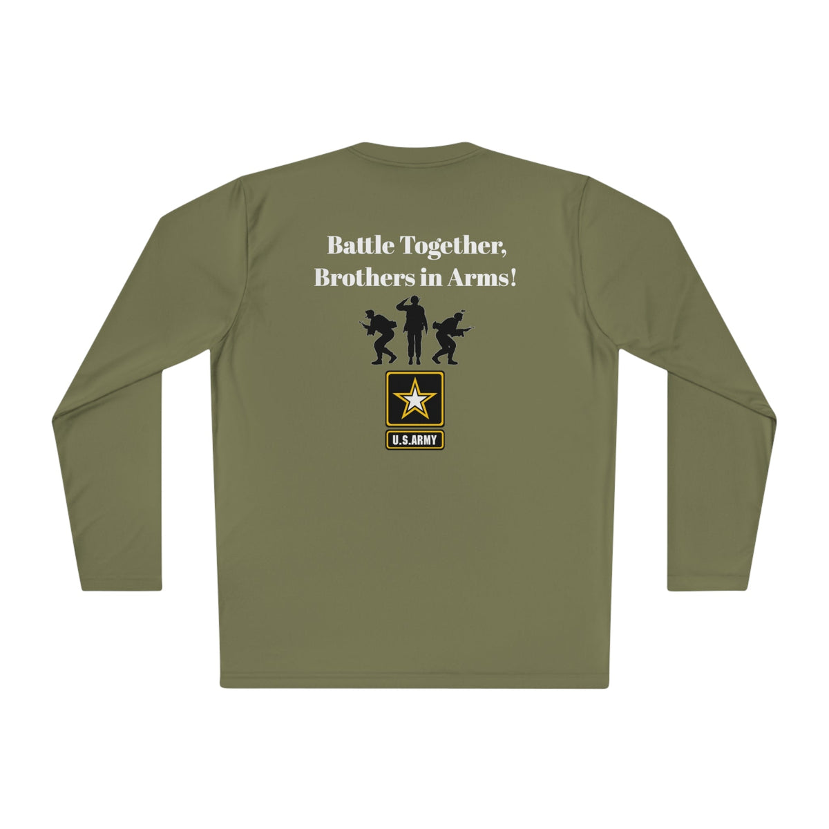 Custom KB Attire Army Green "Battle Together, Brothers in Arms" Unisex Lightweight Long Sleeve Tee