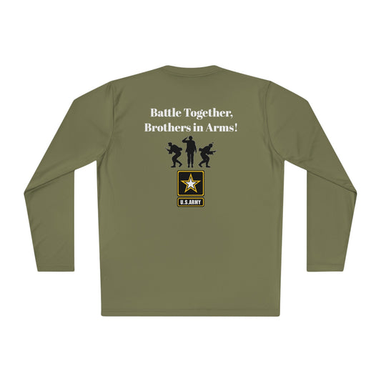 Custom KB Attire Army Green "Battle Together, Brothers in Arms" Unisex Lightweight Long Sleeve Tee
