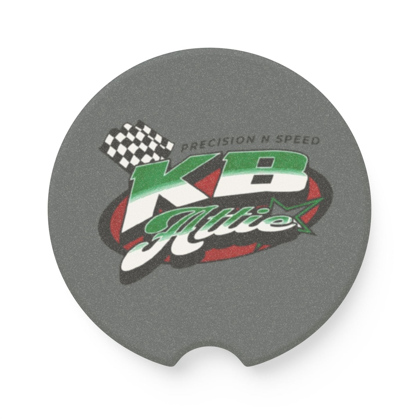 KB Attire Custom Soapstone Car Coaster (Grey)