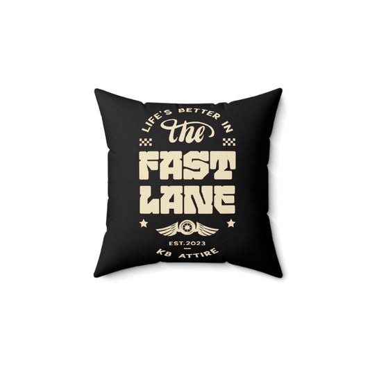 KB Attire Fast Lane Square Pillow