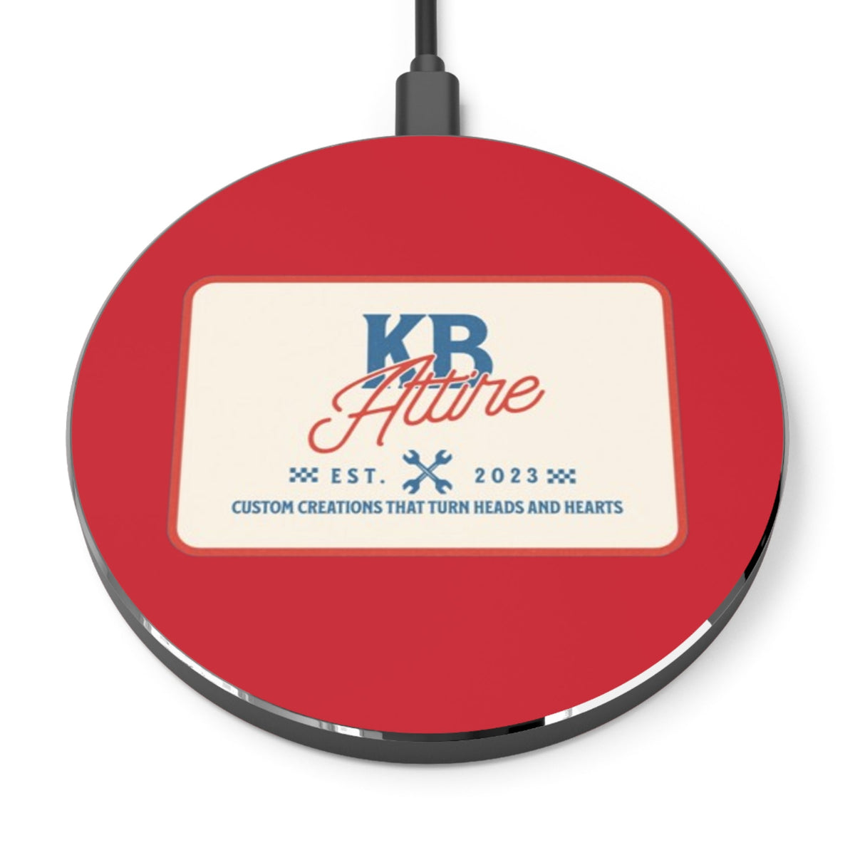 KB Attire "The Patch" Logo Wireless Charger (Red)