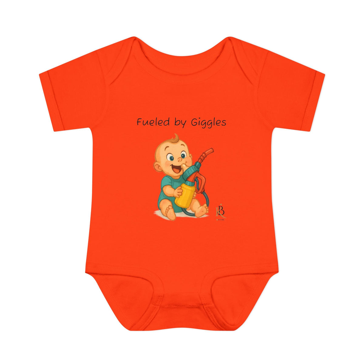 KB Attire Baby Bodysuit with "Fueled by Giggles" Design