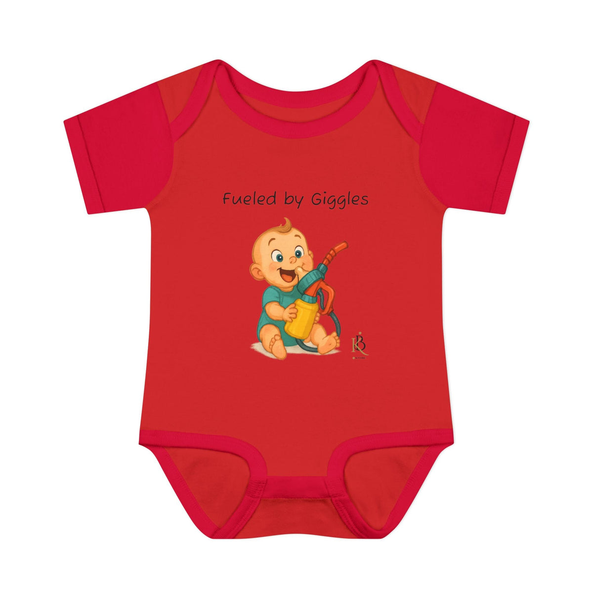 KB Attire Baby Bodysuit with "Fueled by Giggles" Design