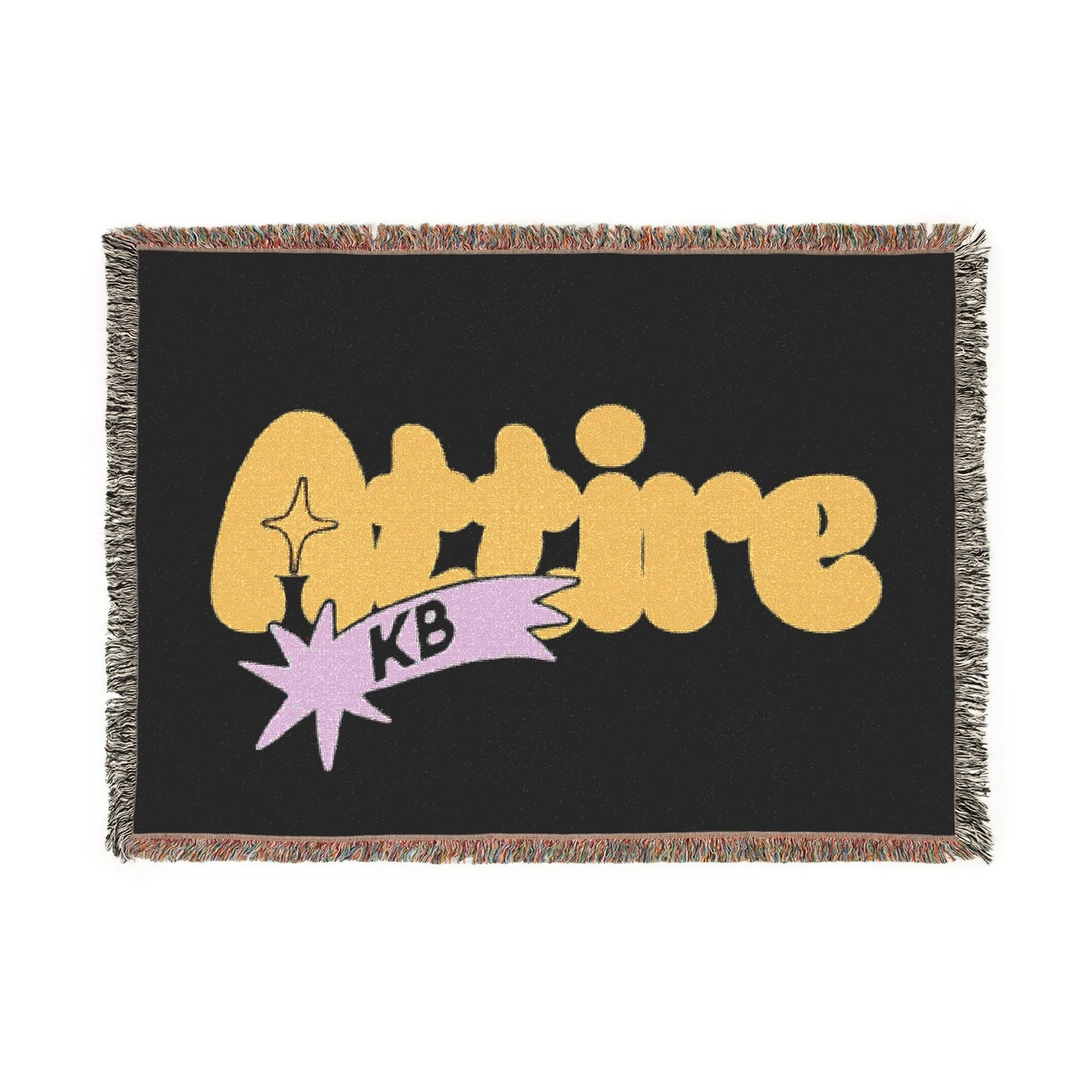 KB Attire "Cartoon" Woven Rug (Black)