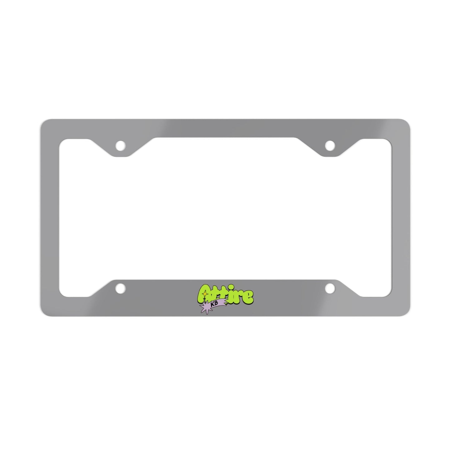KB Attire "Cartoon" Logo Metal License Plate Frame