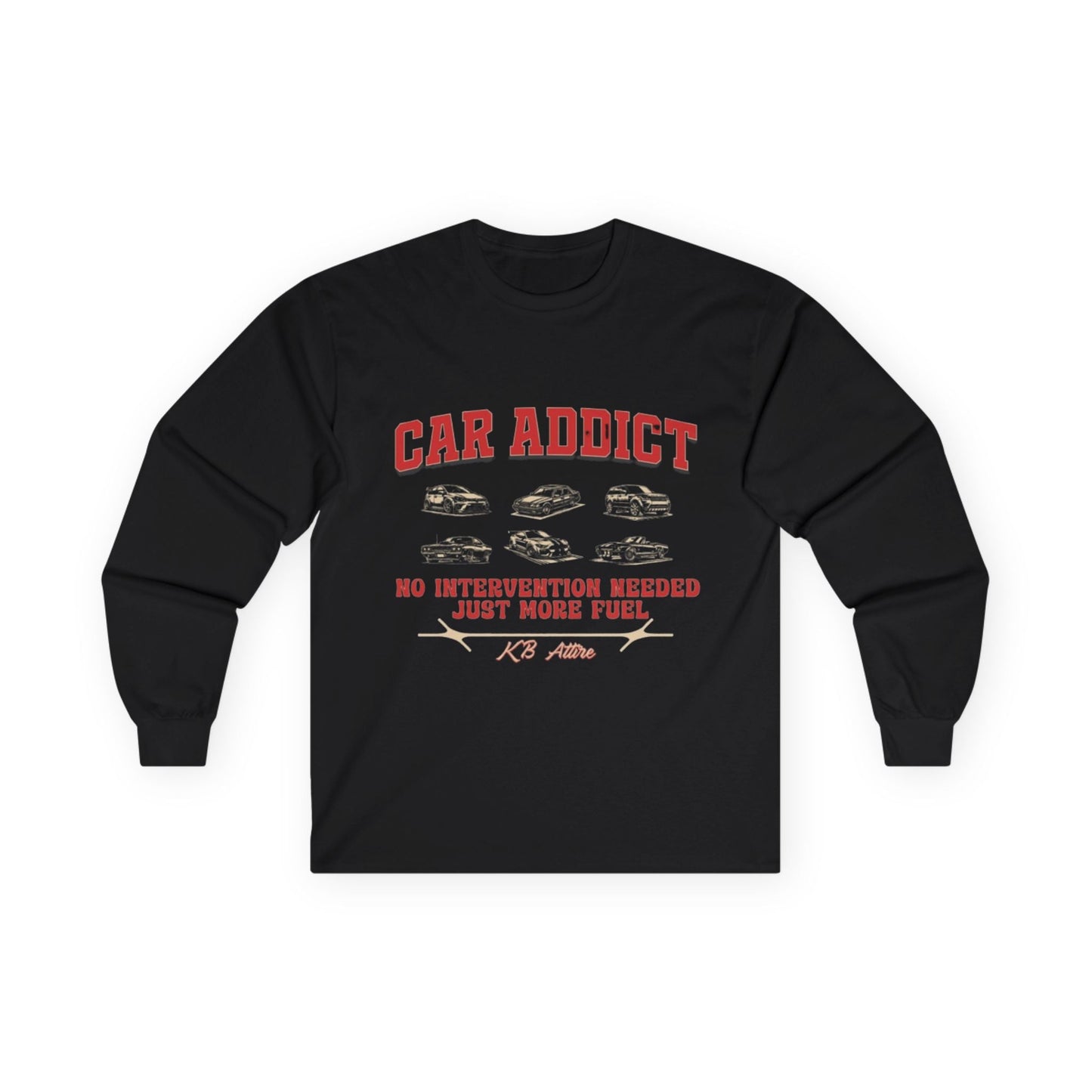 'Car Addict' Long Sleeve Tee