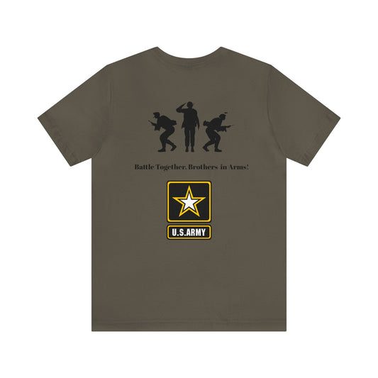 Custom KB Attire "Battle Together, Battle in Arms" Navy Green Unisex Jersey Short Sleeve Tee