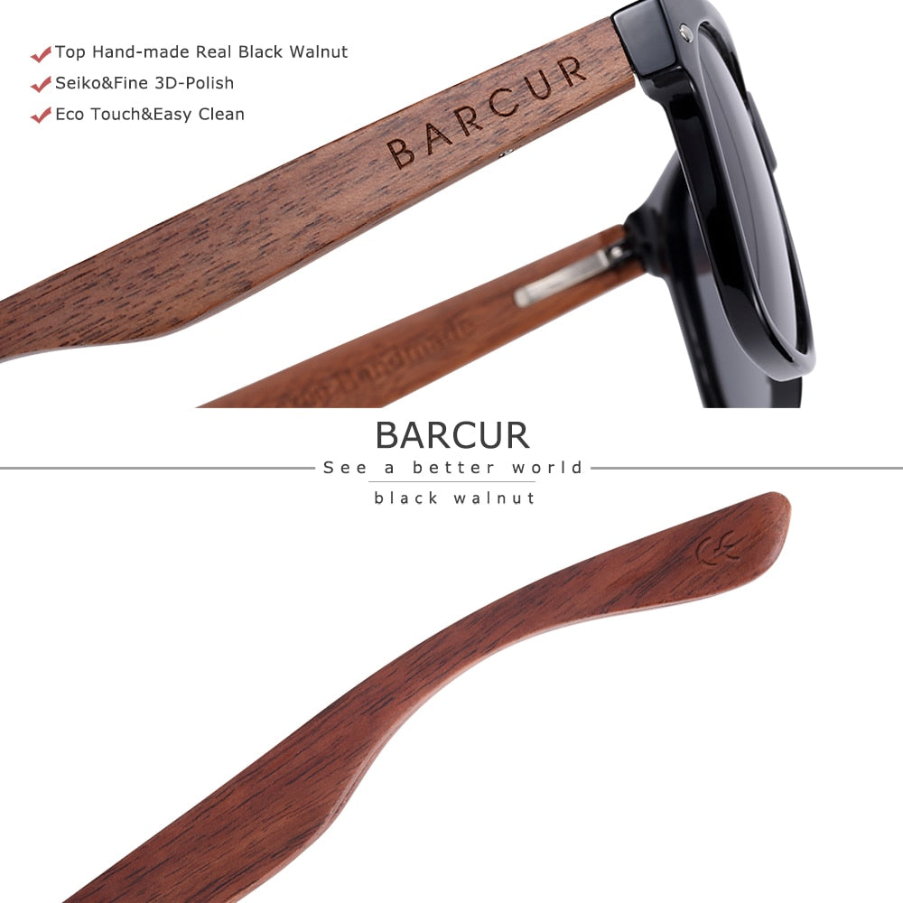 High Quality Black Walnut Sunglasses
