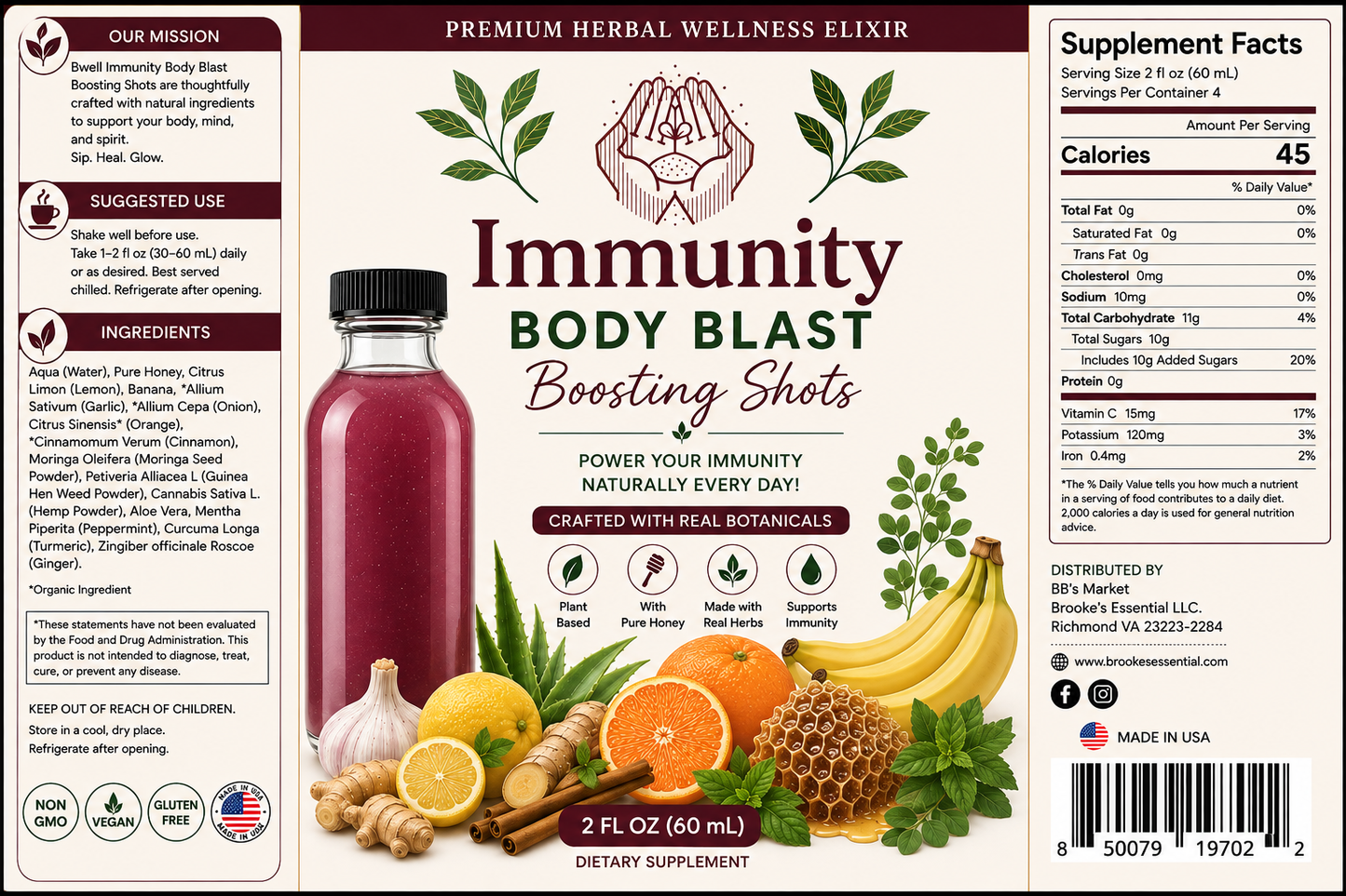 Bwell Immunity Body Blast Boosting Shots
